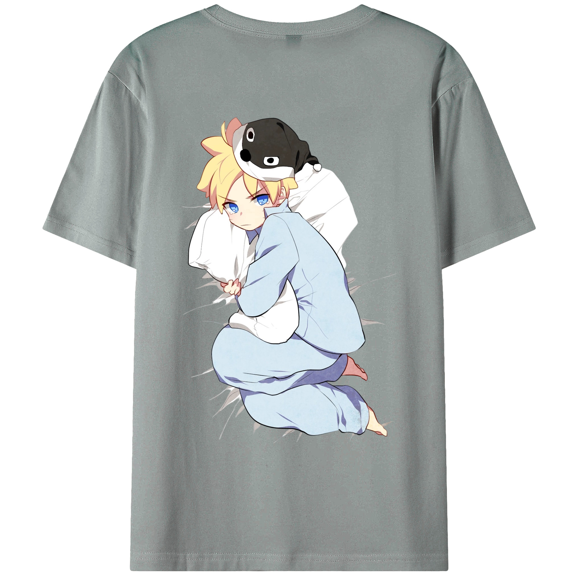 （画像用） NARUTO -ナルト- うずまき ナルト Uzumaki Naruto 綿100％ メンズ半袖Tシャツ（バックプリント） 通気性